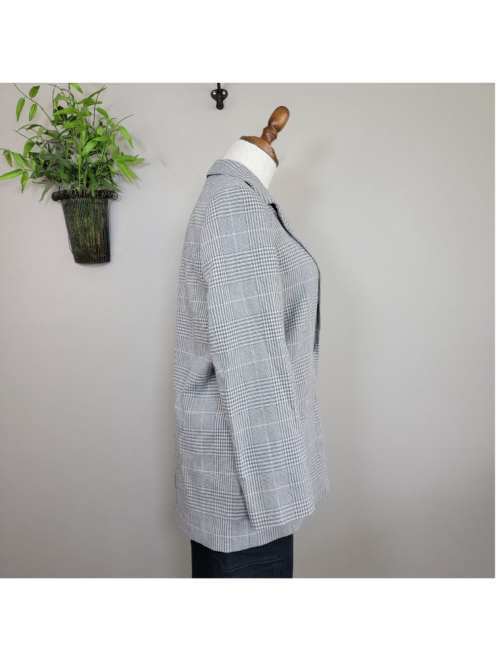 Madewell S Dorset Blazer Galloway Plaid Double Button Notched Collar Oversized - Picture 6 of 12